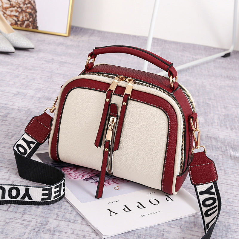Chic Small Square Shoulder Bag for Women – Wide Strap Handbag