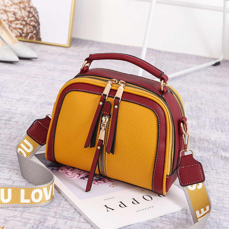 Chic Small Square Shoulder Bag for Women – Wide Strap Handbag