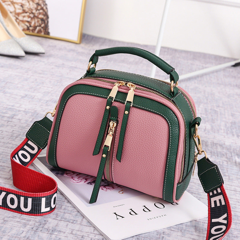 Chic Small Square Shoulder Bag for Women – Wide Strap Handbag
